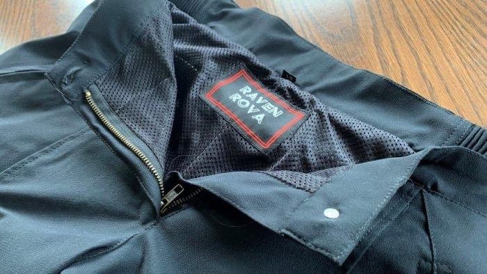 Full length mesh liner of Raven Rova Raven Pants Full length mesh liner of Raven Rova Raven Pants