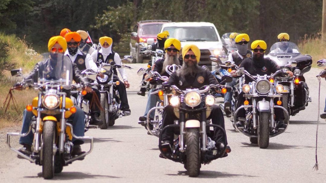 Members of the Sikh Motorcycle Club