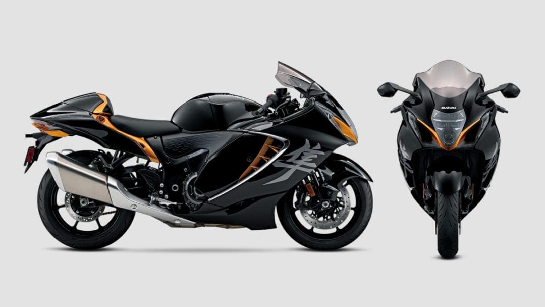 Front and side views of the 2021 Suzuki Hayabusa