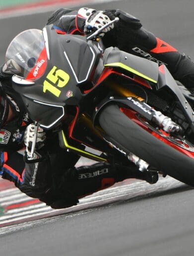 Aprilia RS 660 Trofeo on a track