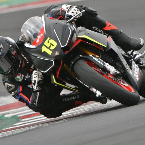 Aprilia RS 660 Trofeo on a track