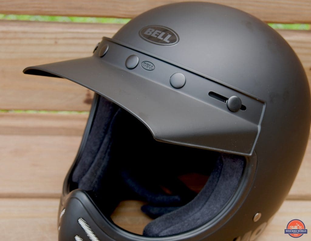 Bell Moto-3 Helmet visor and eye port detail