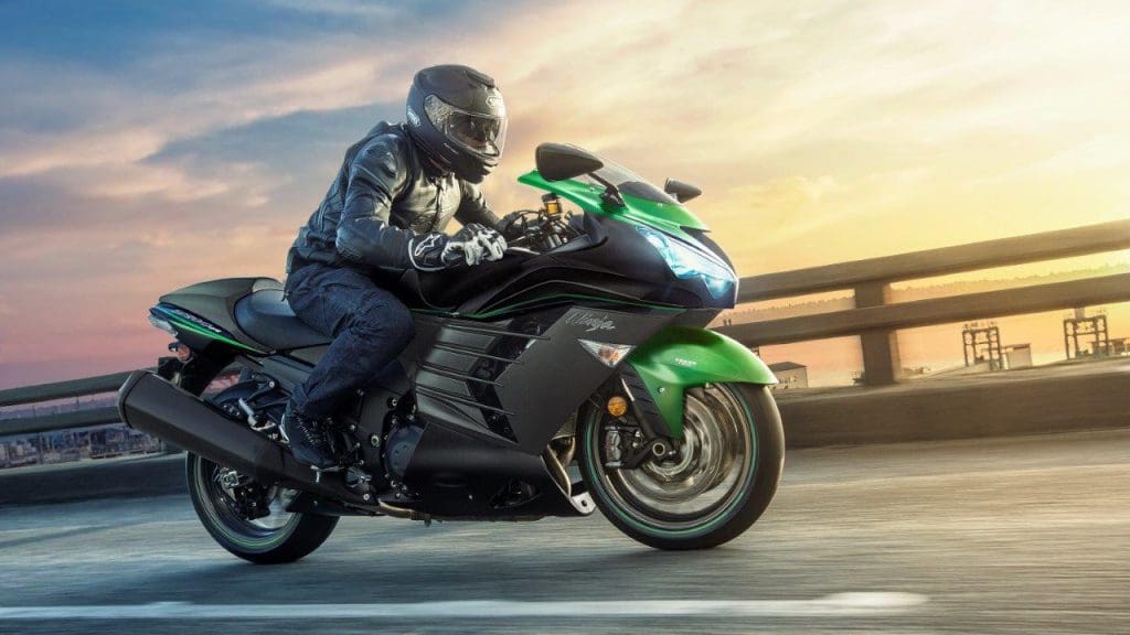 20200 Kawasaki Ninja ZX-14R Riding on the Road