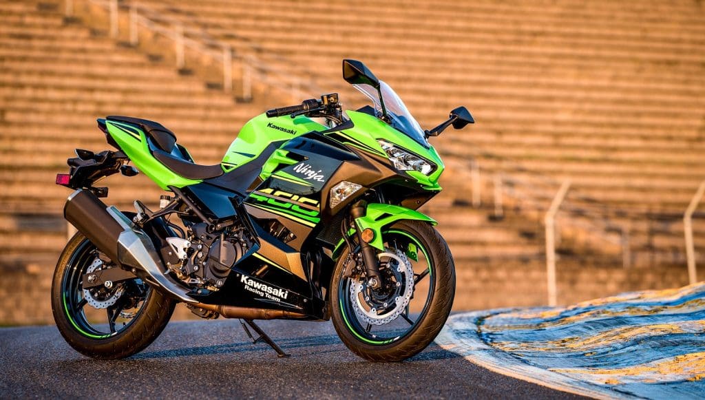  Kawasaki Ninja 400 Side View, Parked