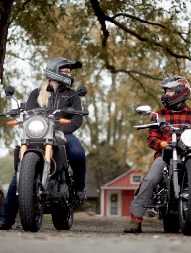 two riders enjoying the Indian Motorcycles rental program