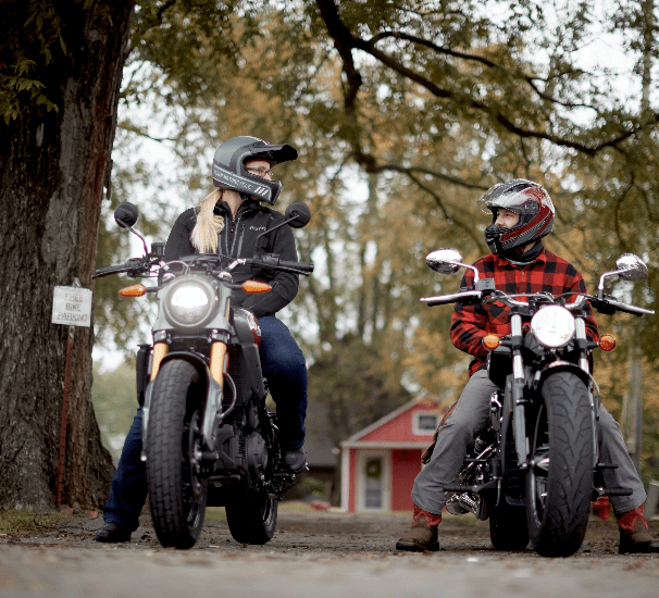 two riders enjoying the Indian Motorcycles rental program