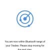 Screenshot of proximity radar prompt notifying that you are in the Bluetooth range of tracker