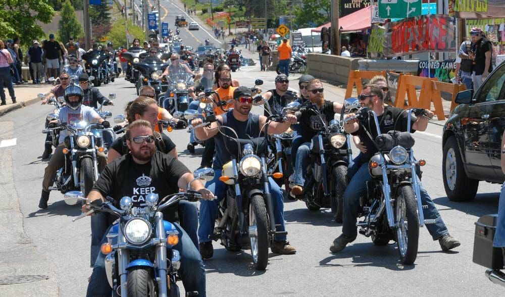 Riders participate at the Laconia Bike Week