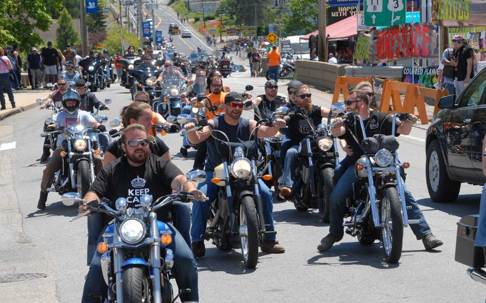 Riders participate at the Laconia Bike Week