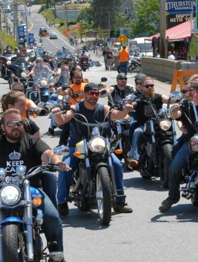 Riders participate at the Laconia Bike Week