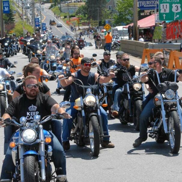 Riders participate at the Laconia Bike Week