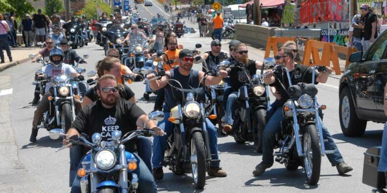 Riders participate at the Laconia Bike Week