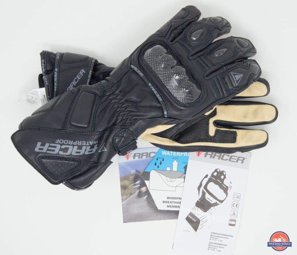 Racer Gloves Multitop 2 Waterproof Gloves Package Contents