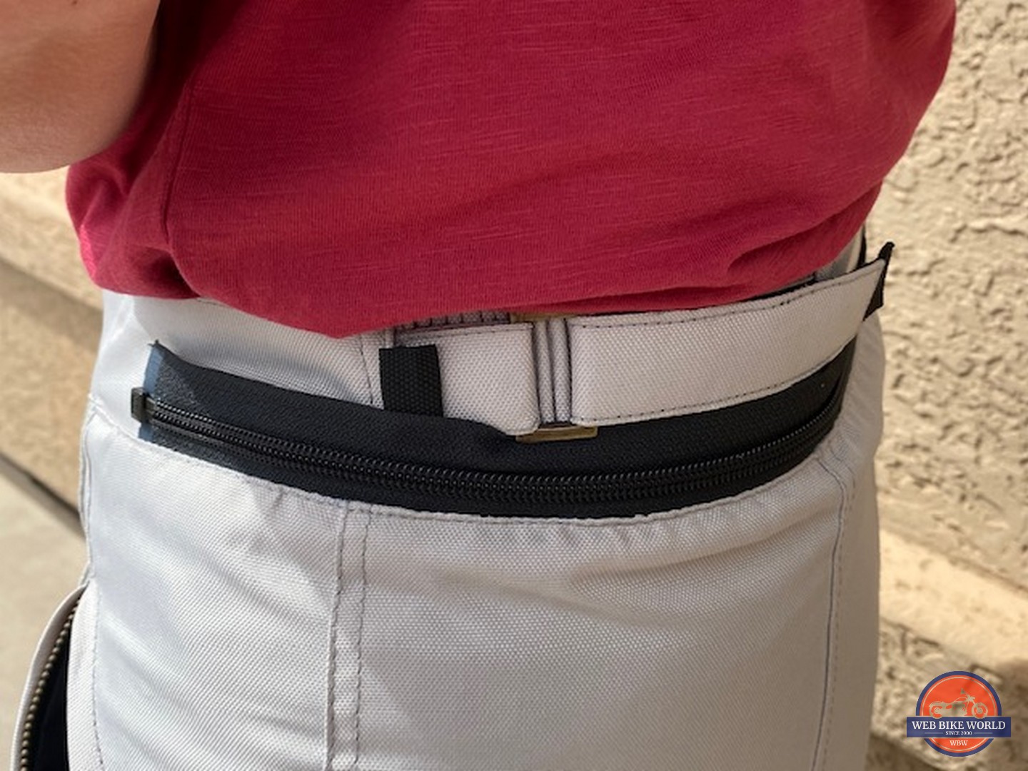 Falcon pants waistband expanded to provide additional flexibility