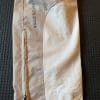 Leather wrapped inner shin and YKK metal zipper on leg cuff