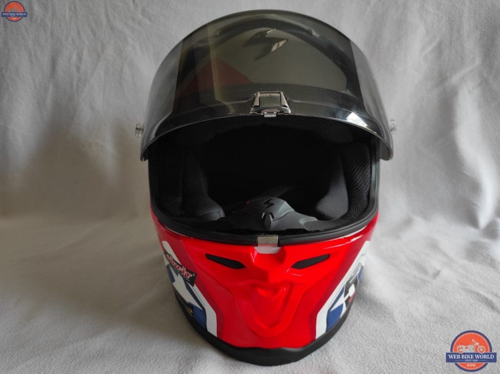 Scorpion EXO-R1 Air Bautista Visor Open