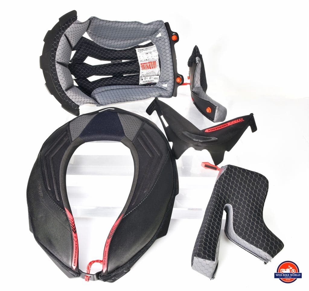 The comfort padding found in the Shark Spartan GT Replikan helmet.