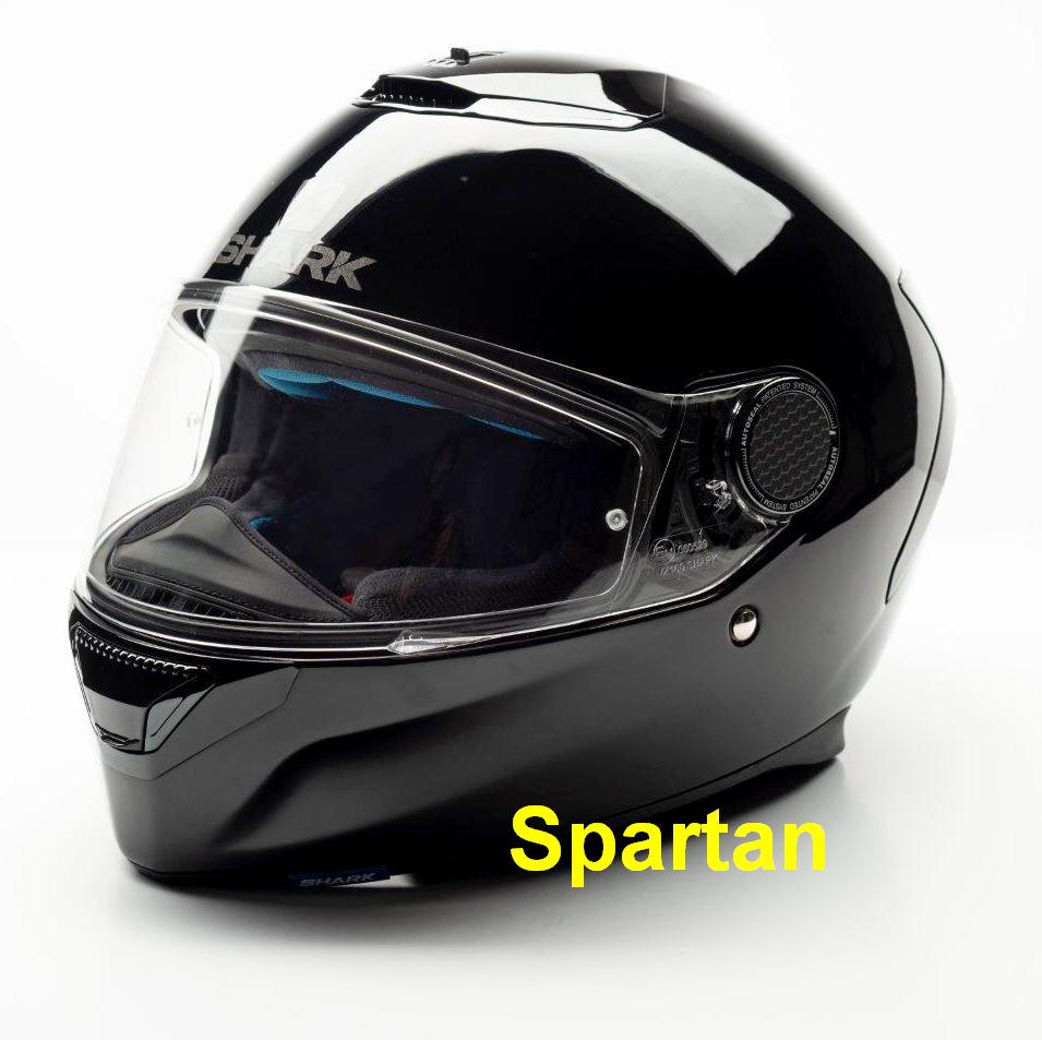 The Shark Spartan helmet.
