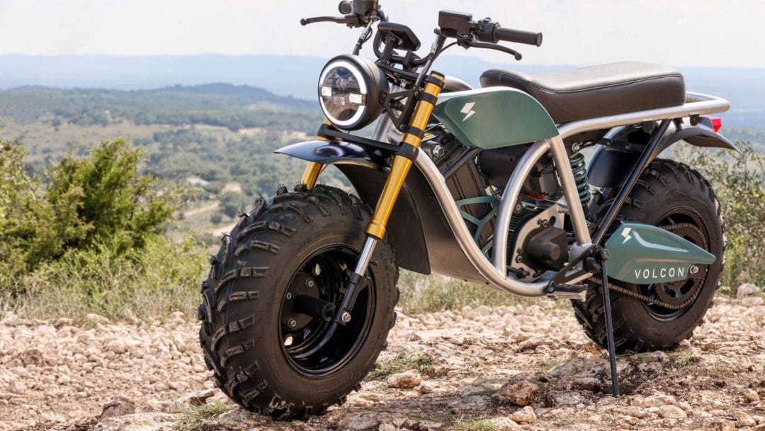 The Grunt, an electric off-roading motorcycle made by Volcon Powersports