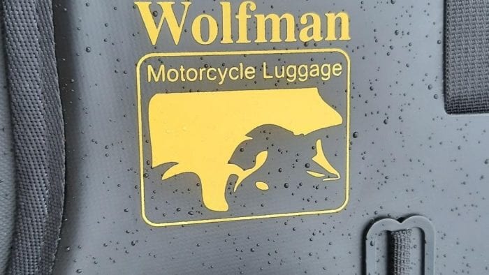 Wolfman Luggage Logo Up Close