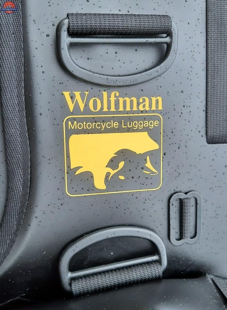 Wolfman Luggage Logo Up Close