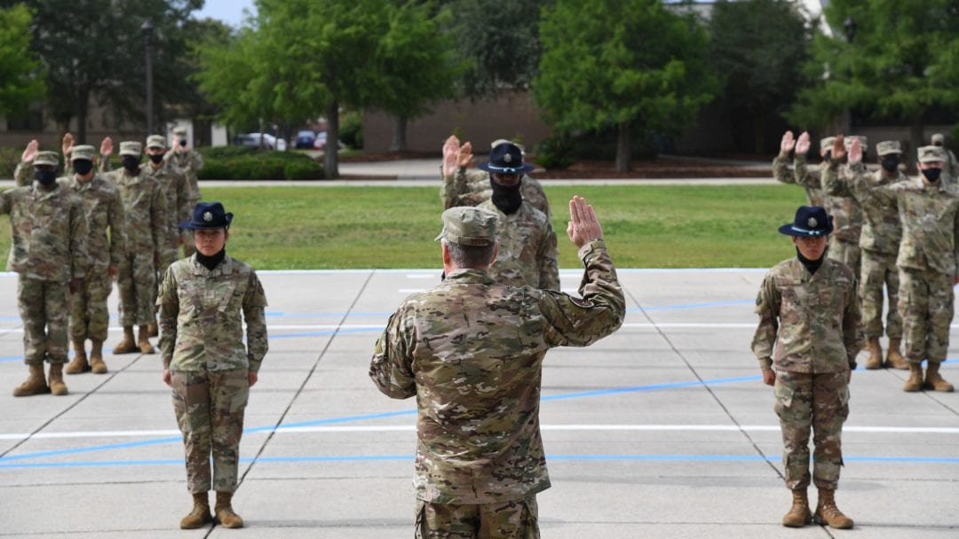 Airmen undergoing training at Keesler AirBase