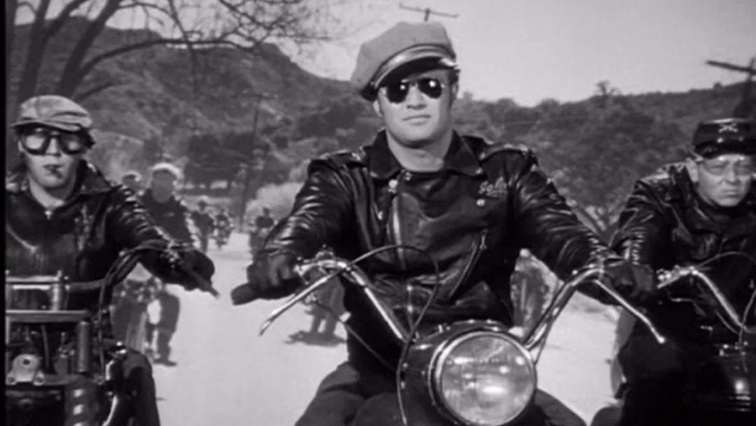 a scene from Marlon Brando's "The Wild Ones"