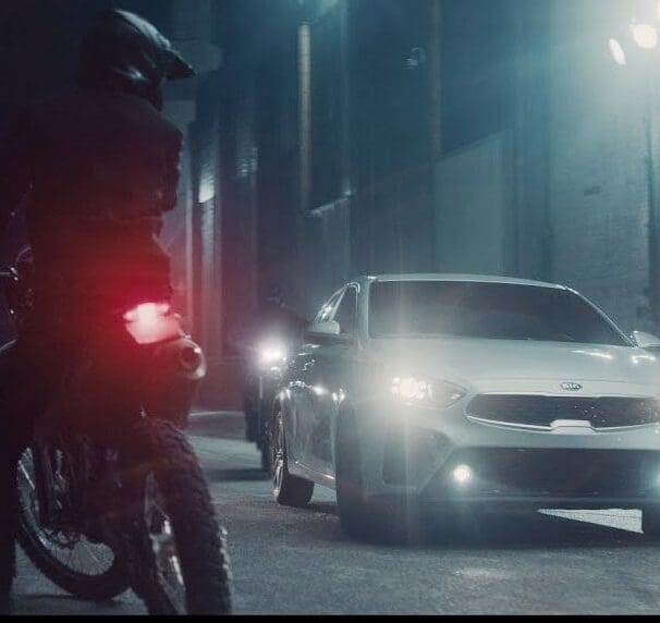 a KIA commercial shows a motorist in a bad light