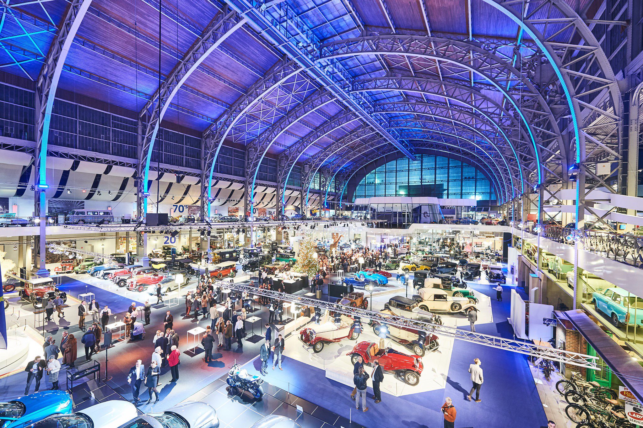 A view of the Brussels Autoworld Museum from above