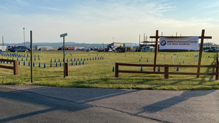 The BMW Motorrad obstacle course at the Buffalo Chip Campground.