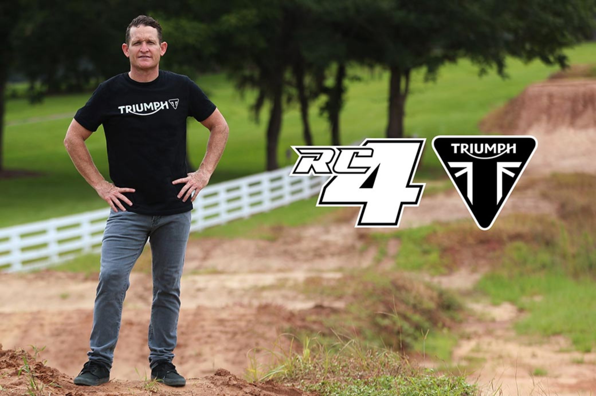 a hero of Ricky Carmichael, posing for the Carmichael/Triumph partnership