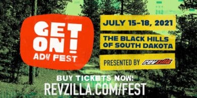 A poster for Revzilla’s Get On! Fest 2021