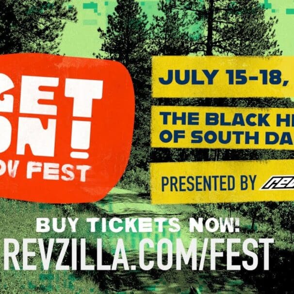 A poster for Revzilla’s Get On! Fest 2021