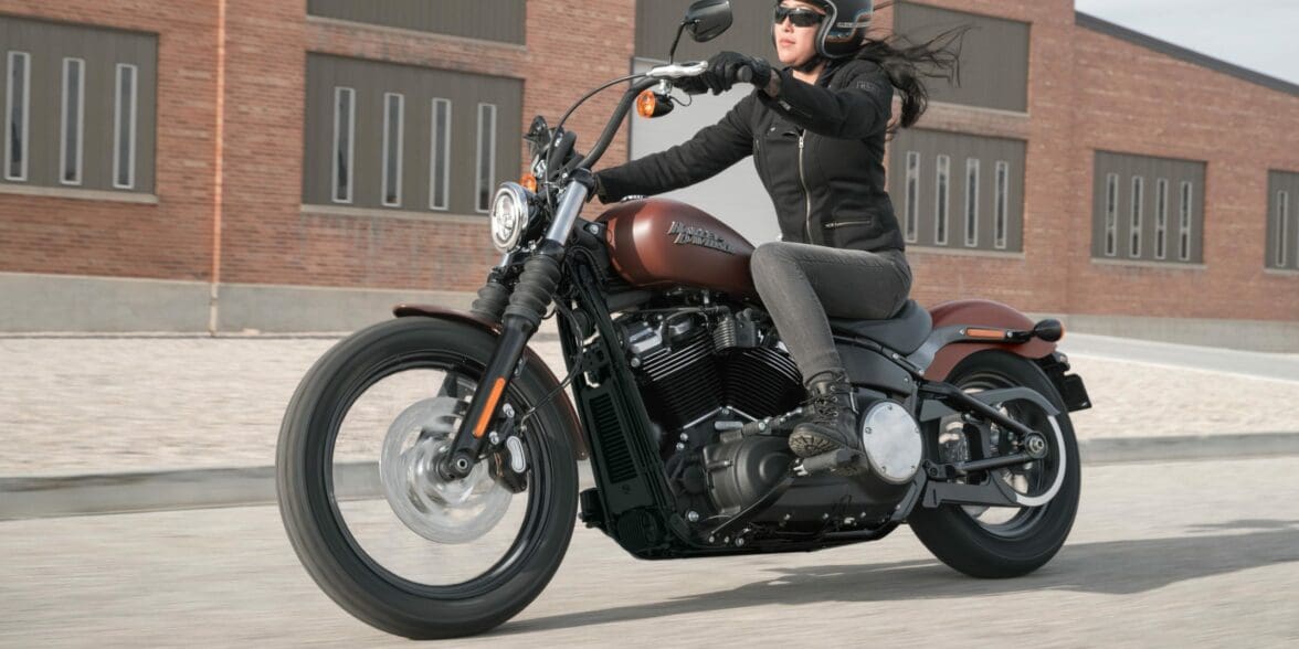 a female rider enjoys her Harley Davidson bike, presumably purchased through the all-new H-D1™ MARKETPLACE Harley Davidson has just revealed the all-new H-D1™ MARKETPLACE