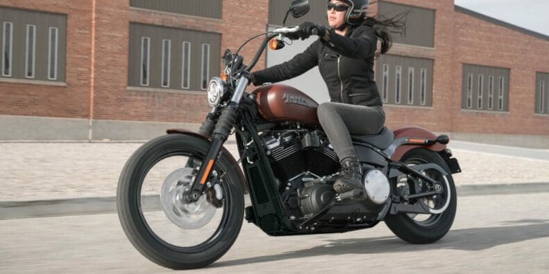 a female rider enjoys her Harley Davidson bike, presumably purchased through the all-new H-D1™ MARKETPLACE Harley Davidson has just revealed the all-new H-D1™ MARKETPLACE