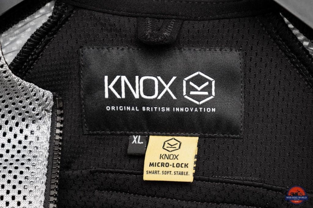 Knox Urbane Pro Mk II Armored Shirt Interior Label