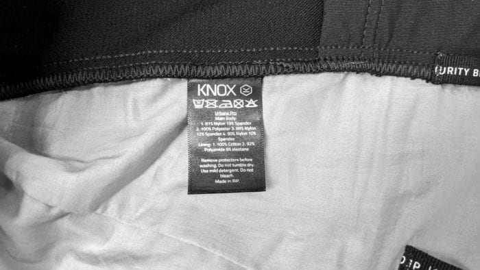 Knox Urbane Pro Mk II Armored Shirt Care Instruction Label Knox Urbane Pro Mk II Armored Shirt Care Instruction Label