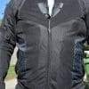 Frontal view of the Arc Air Mesh jacket, focusing on the 600D polyester and the 3D polyester mesh