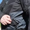 Side left view of the Arc Air Mesh jacket, with focus on the zippered pockets and interior mesh