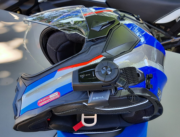 Sena 10C EVO-01 Attached To Helmet