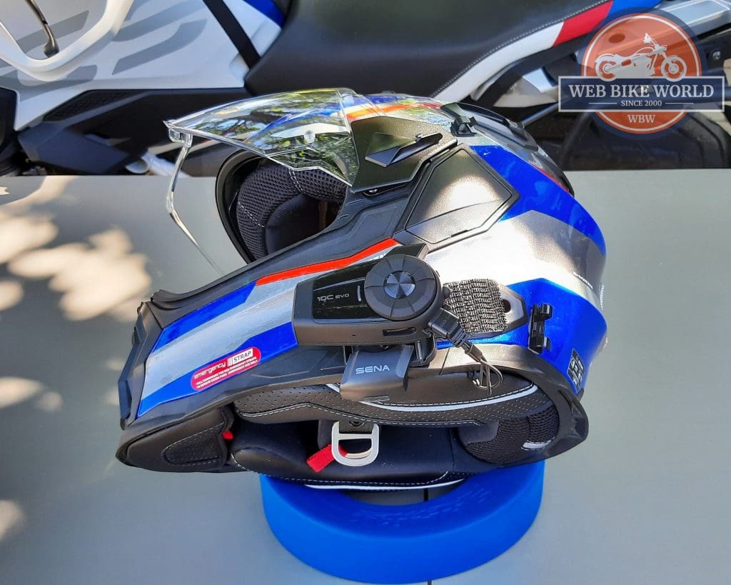 Sena 10C EVO-01 Mounted to a NEXX X-Patrol Helmet