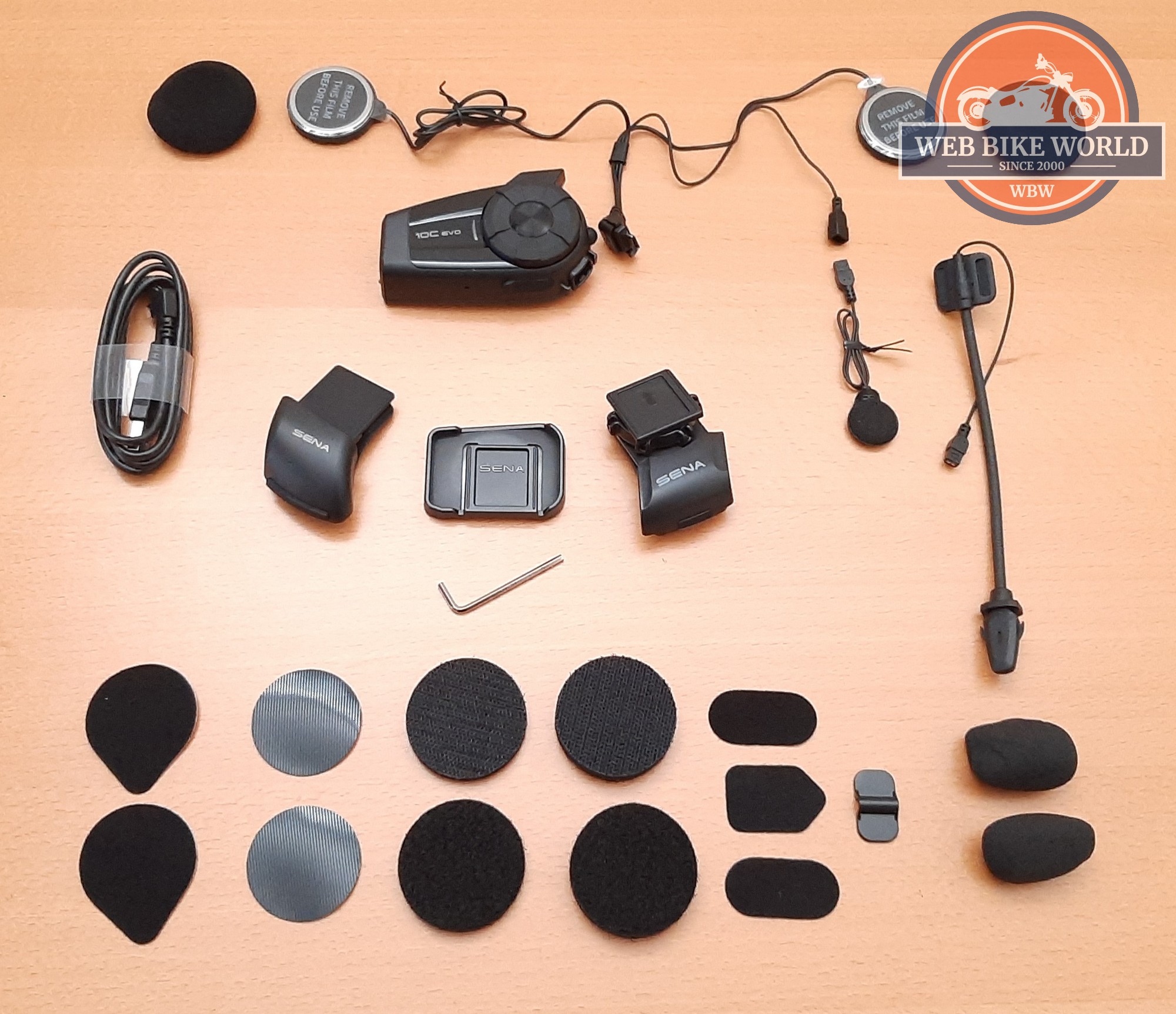 Sena 10C EVO Motorcycle Helmet 4K Camera & Bluetooth Intercom Headset – Module Only, Used