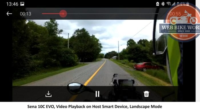 Sena 10C EVO-01 App Playback