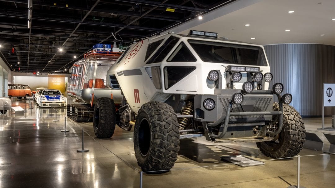 A view of the Peterson Automotive Museum's ADV: Overland Exhibit