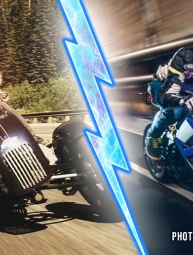 A press release photo of lightning motorcycles collaborating with Arcimoto