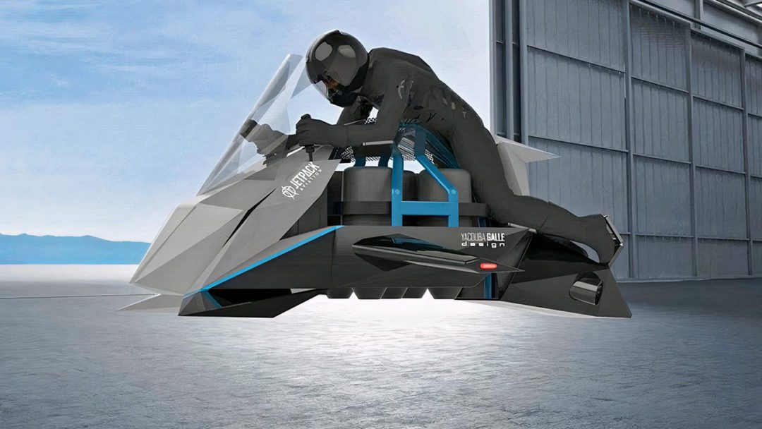 a side view of THE SPEEDER, created by JetPack Aviation