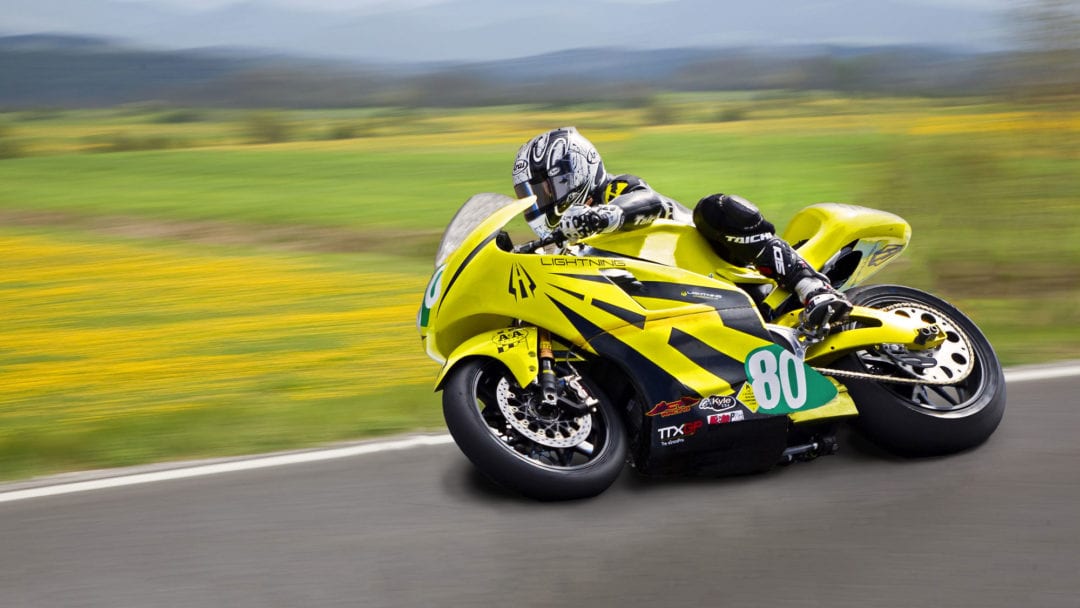 Lightning Motorcycles SuperBike that won fastest land speed record with solar power energy