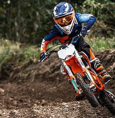a front view of the all-new 2022 KTM 50 SX FACTORY EDITION