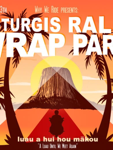 A poster of the up-and-coming Sturgis Rally Wrap Party