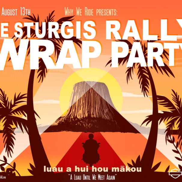 A poster of the up-and-coming Sturgis Rally Wrap Party